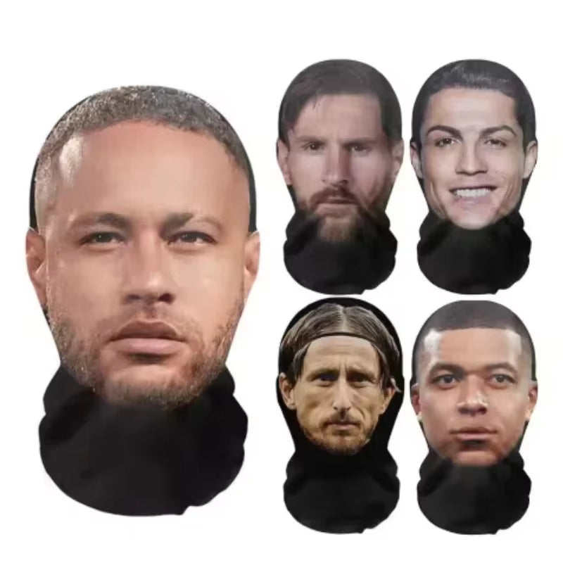 3D Printed Famous Person Full Head Mask Funny Elastic Mesh Mask Cosplay Headwear for Party Simulation Fashion Hat Headgear