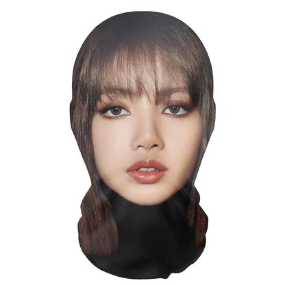 3D Printed Famous Person Full Head Mask Funny Elastic Mesh Mask Cosplay Headwear for Party Simulation Fashion Hat Headgear